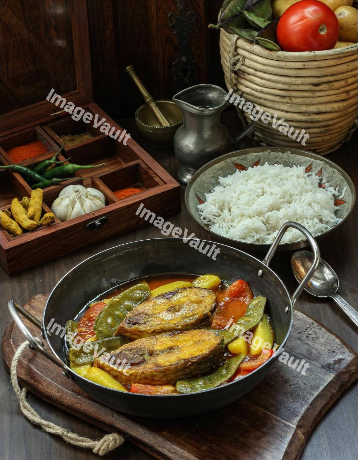 Kundrir Torkari with rice
